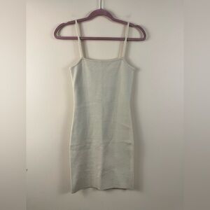 asos Pretty Lavish 90s knit mini dress in light beige